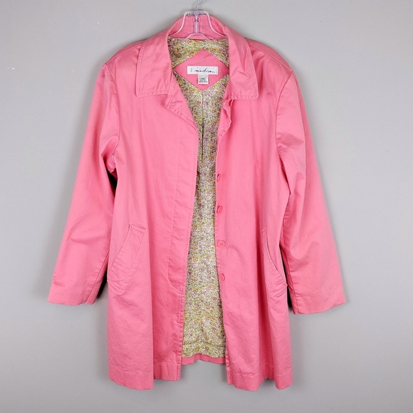 1 Madison | Pink Button Down Coat -E90 - Picture 1 of 7